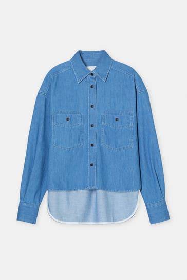 CLOSED Jeansbluse blau