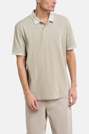 BOSS ORANGE Polo-Shirt 'PeCamo' beige