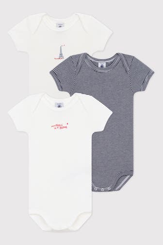 PETIT BATEAU 3er-Set Bodys mehrfarbig