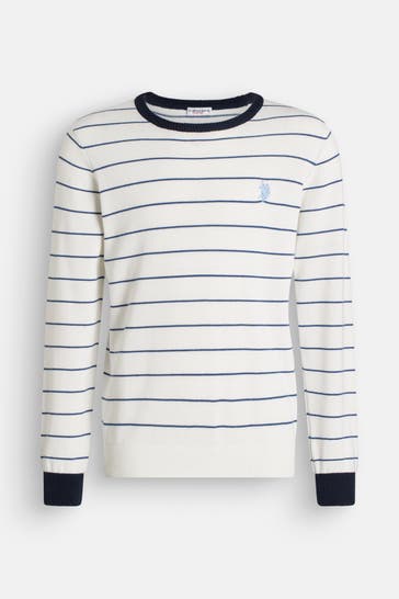 U.S. POLO ASSN. Strickpullover 'Imad' gestreift