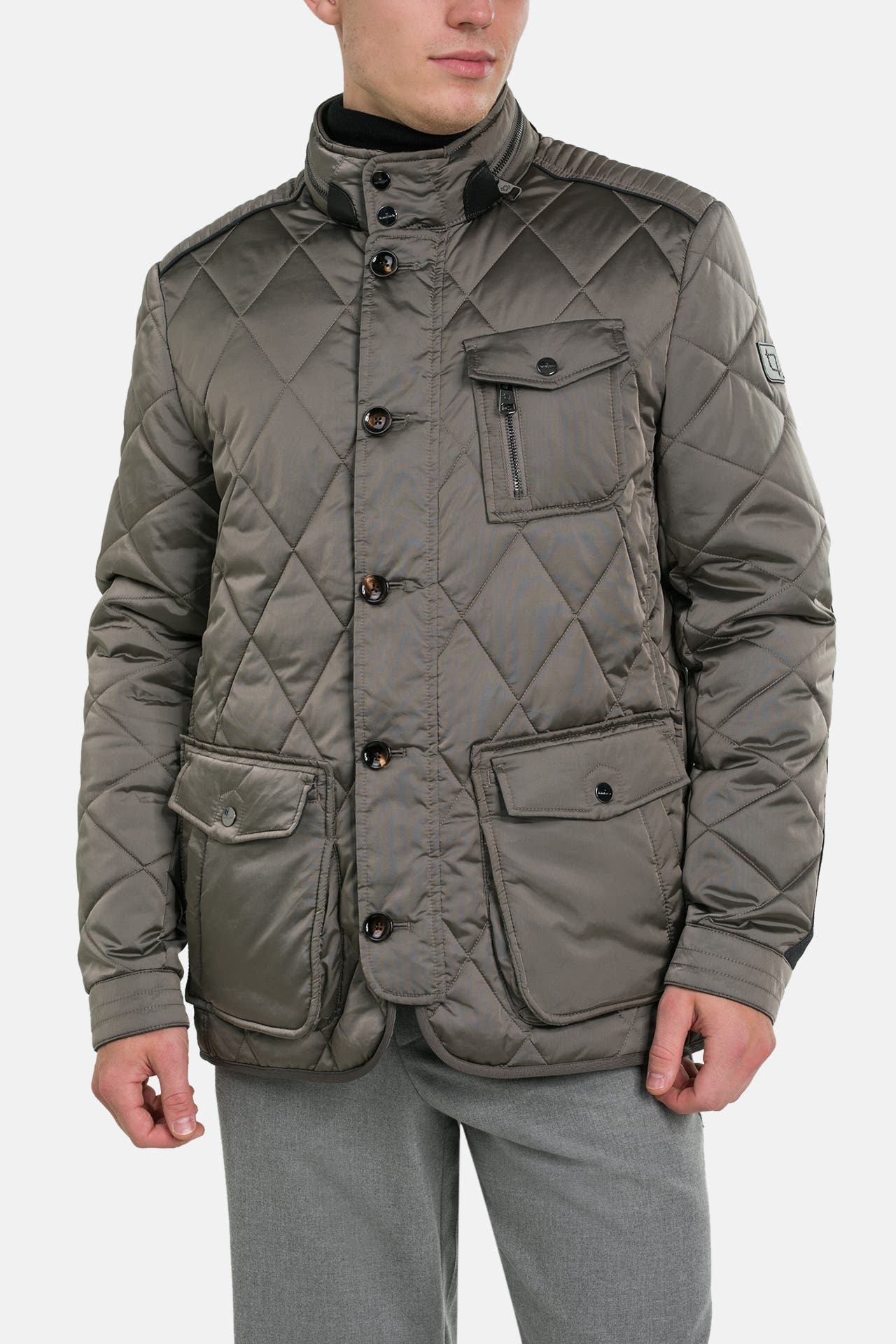 HANDSTICH Steppjacke 'Dickson Classic' steingrau, Bild 1