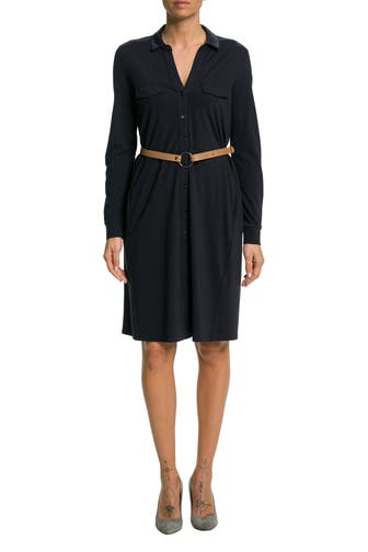 COMMA, Blusenkleid nachtblau