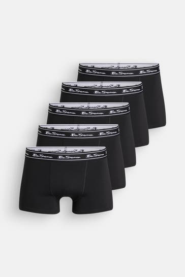 BEN SHERMAN 5er-Pack Boxer Trunks schwarz