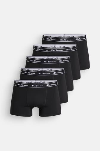 BEN SHERMAN 5er-Pack Boxer Trunks schwarz