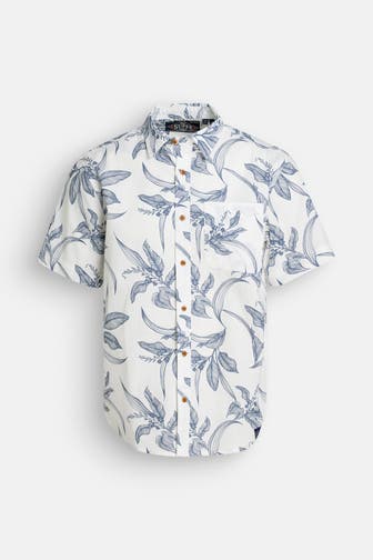 SUPERDRY Kurzarmhemd gemustert Regular Fit