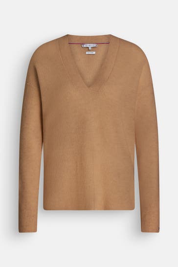 TOMMY HILFIGER Strickpullover camel