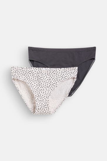 SANETTA 2er Pack Slips anthrazit-gemustert