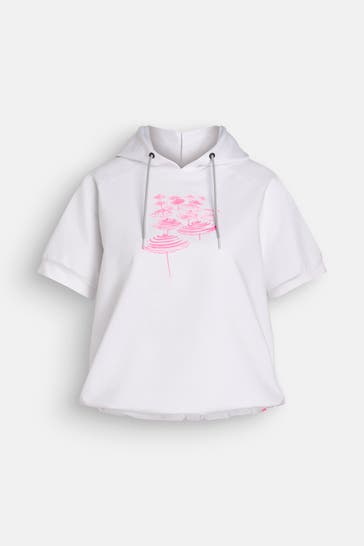 BOGNER FIRE + ICE Kurzarm-Hoodie 'Sharon' weiß