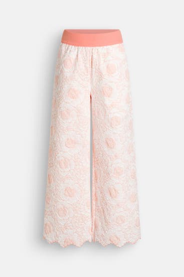 NAME IT - Stoffhose 'Sauma' hellorange floral