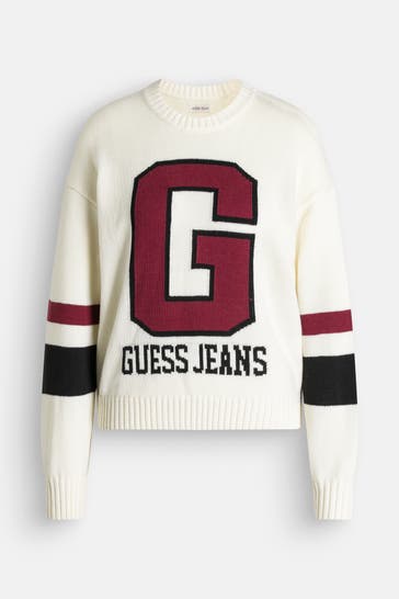 GUESS Strickpullover 'Intarsia' mehrfarbig