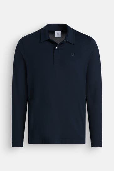 BOGNER Langarm-Polo 'Timon-6' navy