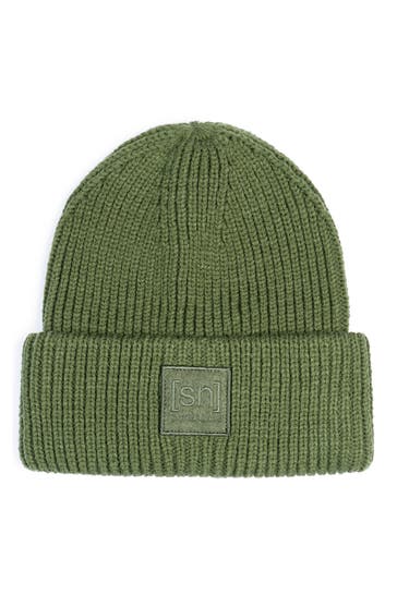 SUPER.NATURAL Strickmütze oliv