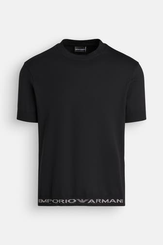 EMPORIO ARMANI Strickshirt schwarz