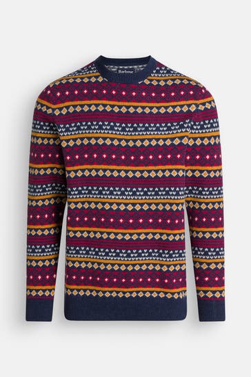 BARBOUR Wollmix-Pullover gemustert