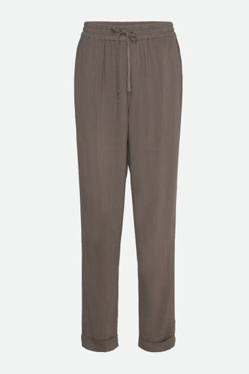 ROSEMUNDE Leinenmix-Stoffhose taupe