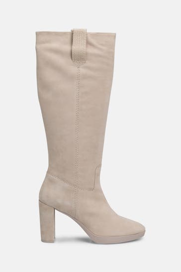 GEOX Leder-Stiefel beige