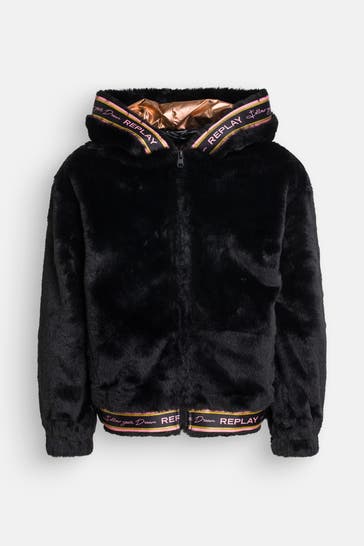 REPLAY Felljacke schwarz