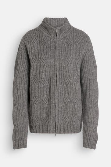 DANIELE FIESOLI Woll-Cardigan grau