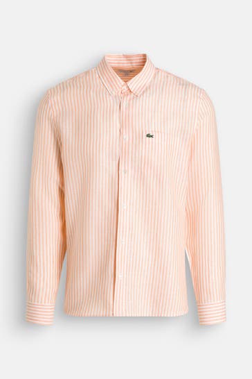 LACOSTE Leinen-Hemd Regular Fit