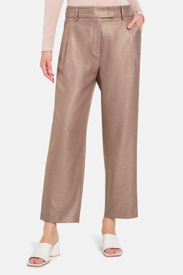 RAFFAELLO ROSSI Stoffhose braun metallic