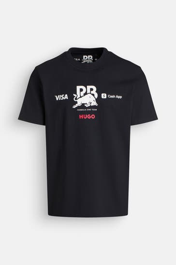 HUGO T-Shirt 'Las Vegas' schwarz