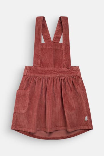 SANETTA Cord-Kleid ziegelrot