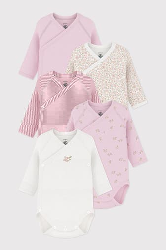 PETIT BATEAU 5er Pack Wickel-Bodies mehrfarbig