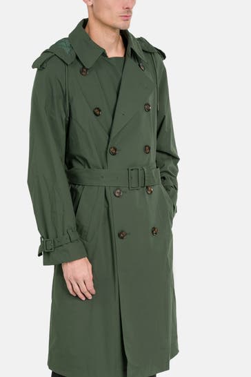 LACOSTE Trenchcoat tannengrün