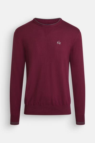 LA MARTINA Strickpullover dunkelrot