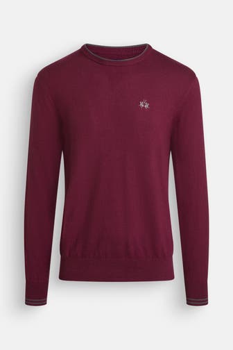 LA MARTINA Strickpullover dunkelrot