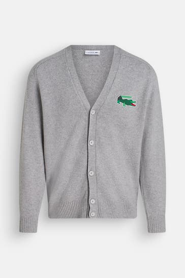 LACOSTE Strickjacke grau