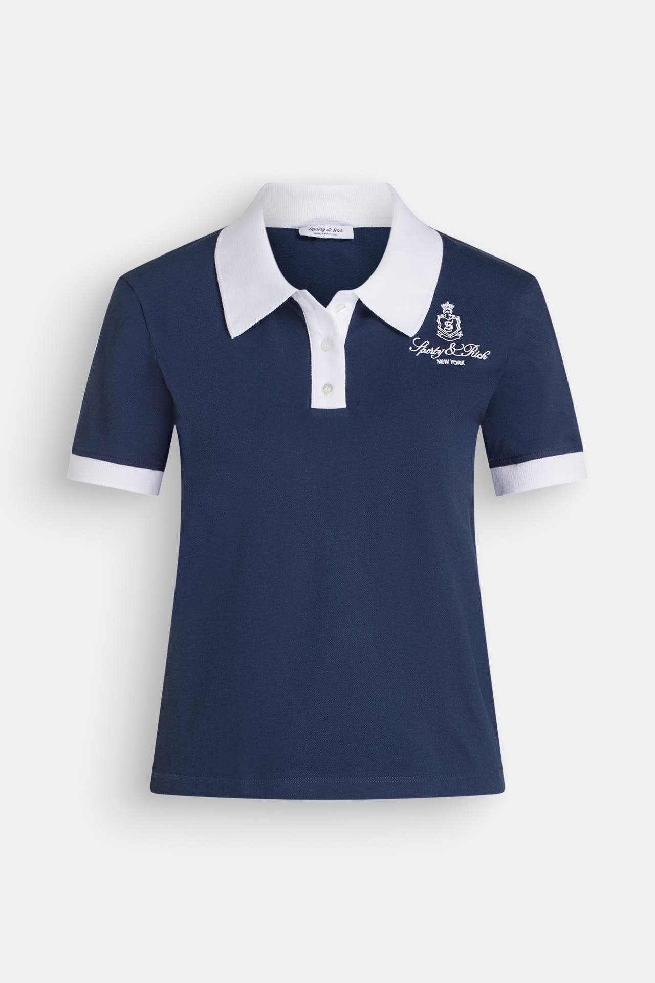 SPORTY & RICH Polo-Shirt dunkelblau, Bild 1