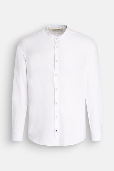 COLOURS & SONS Leinenmix-Hemd weiß