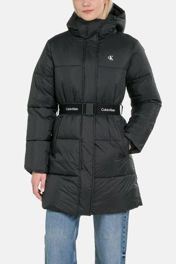 CALVIN KLEIN Steppmantel schwarz