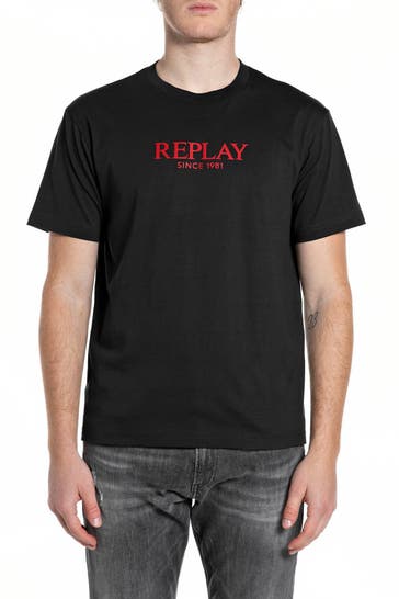 REPLAY T-Shirt schwarz