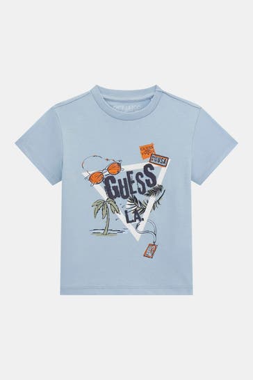 GUESS T-Shirt hellblau