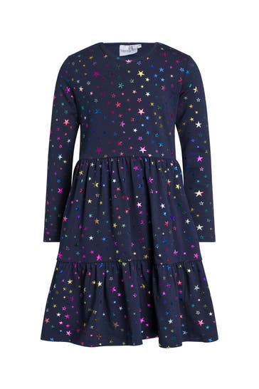 HAPPY GIRLS Jerseykleid navy gemustert