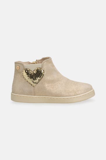 NATURINO Sneaker 'Glarny' gold glitzernd