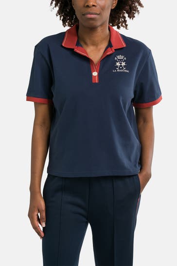 LA MARTINA Polo-Shirt 'Yaayaa' navy