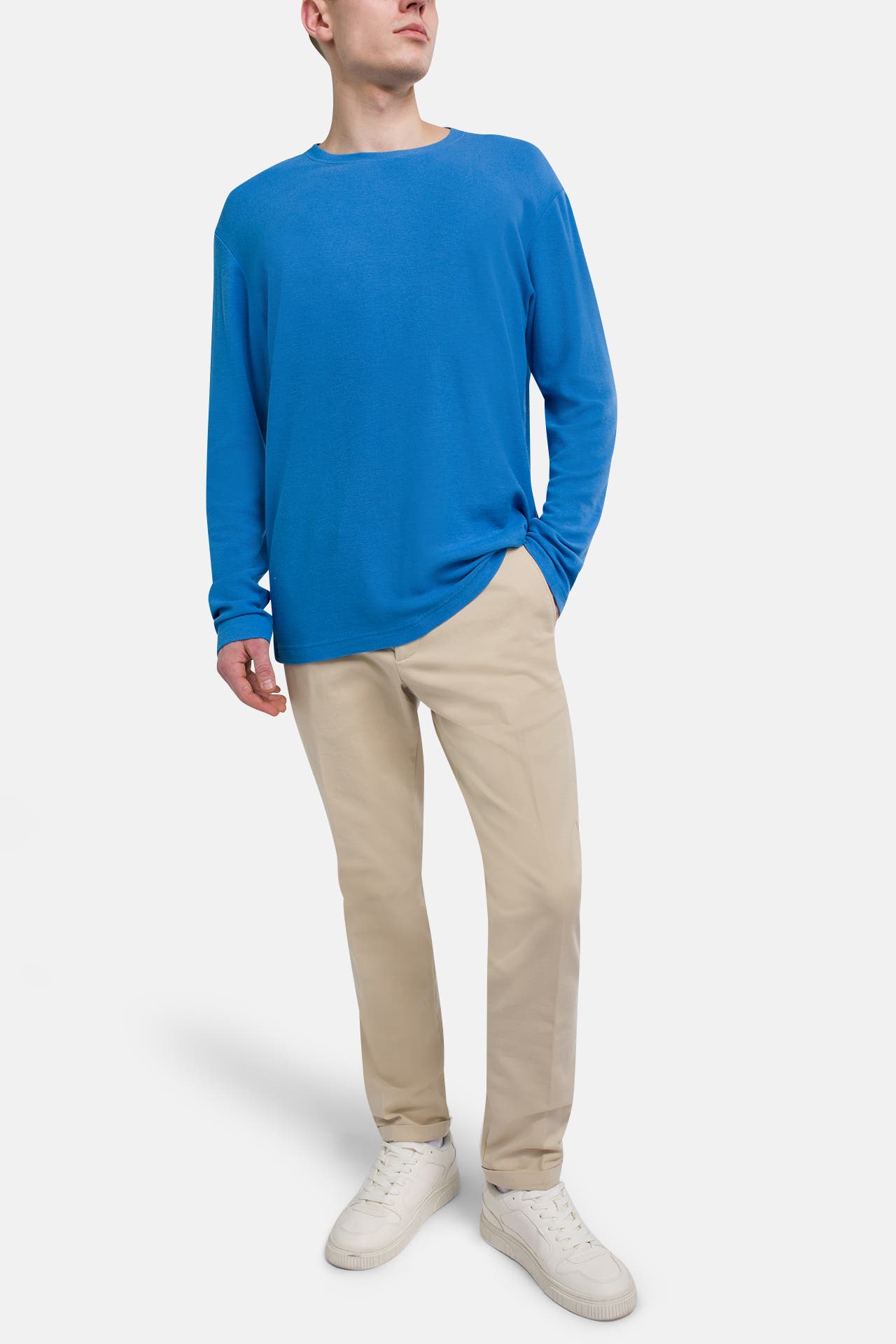 NN07 Strickpullover 'Kurt' blau, Bild 1