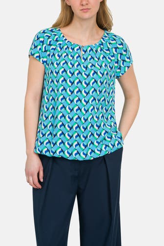 BETTY BARCLAY Blusenshirt türkis gemustert