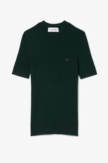 LACOSTE Strick-Shirt dunkelgrün