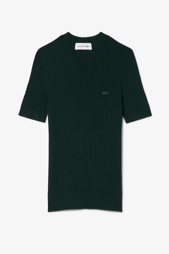 LACOSTE Strick-Shirt dunkelgrün