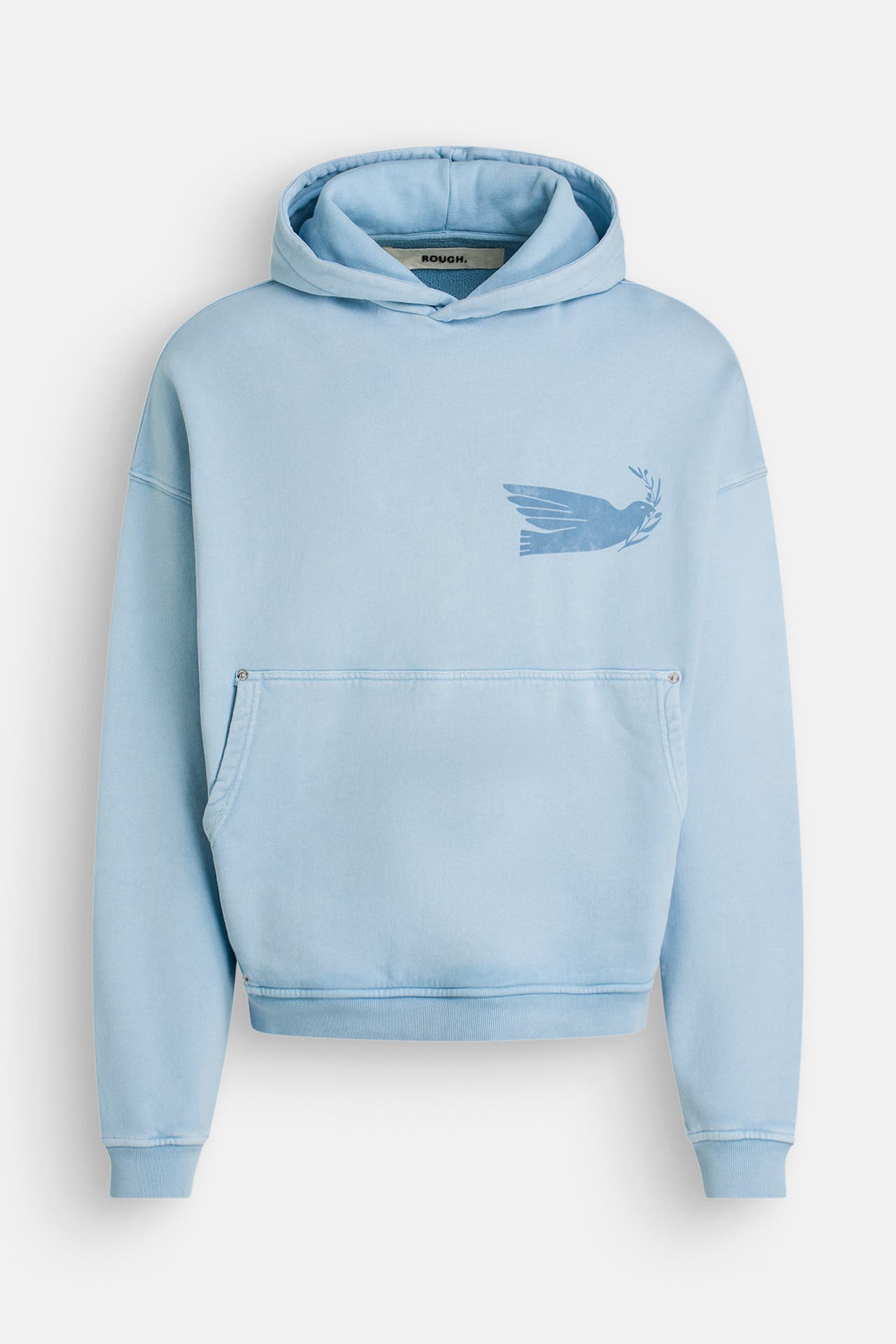 ROUGH. Hoodie 'Bird' hellblau, Bild 1