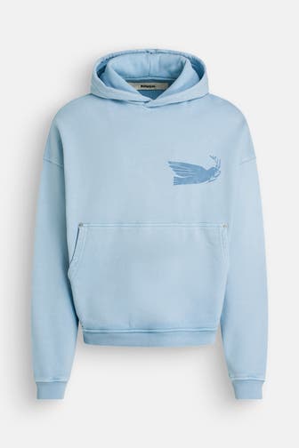 ROUGH. Hoodie 'Bird' hellblau