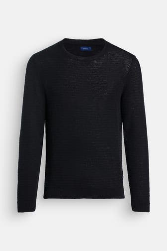 GANT Leinenmix-Pullover schwarz