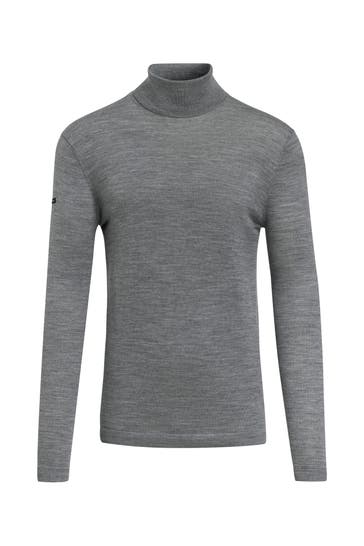 SUPERDRY Strickpullover grau meliert