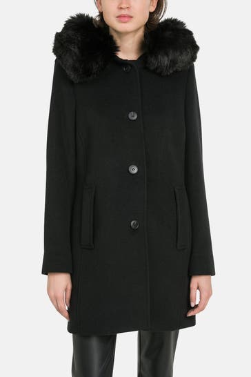 FUCHS SCHMITT Wollmixmantel schwarz