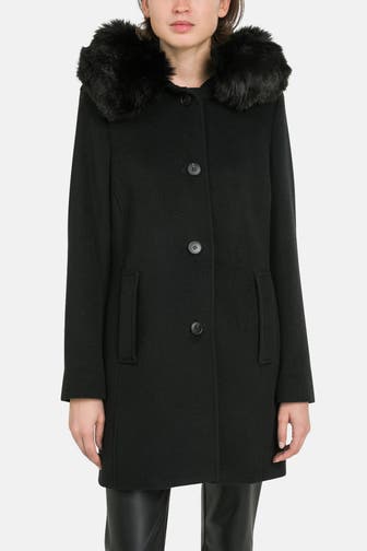 FUCHS SCHMITT Wollmixmantel schwarz