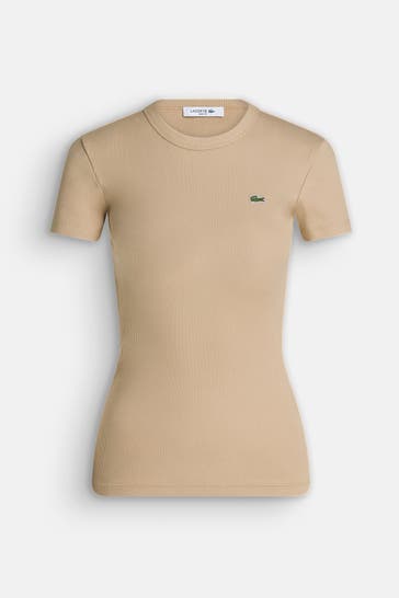 LACOSTE T-Shirt hellbraun